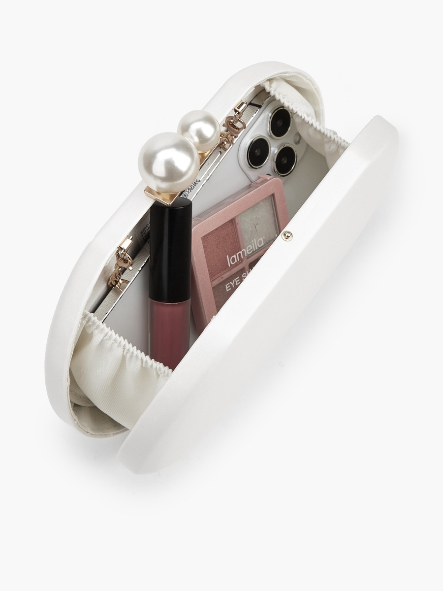 Solid Clutch with Detachable Chain Strap