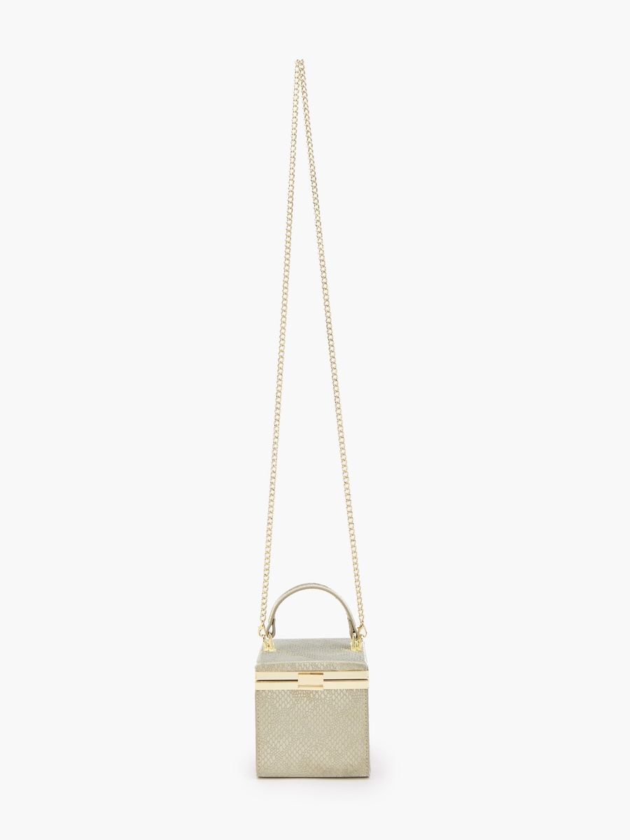 Textured Clutch with Chain Strap