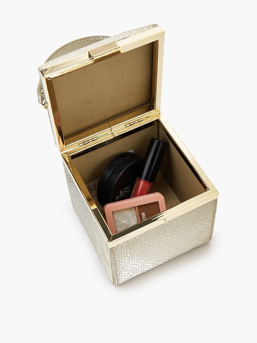 Textured Clutch with Chain Strap