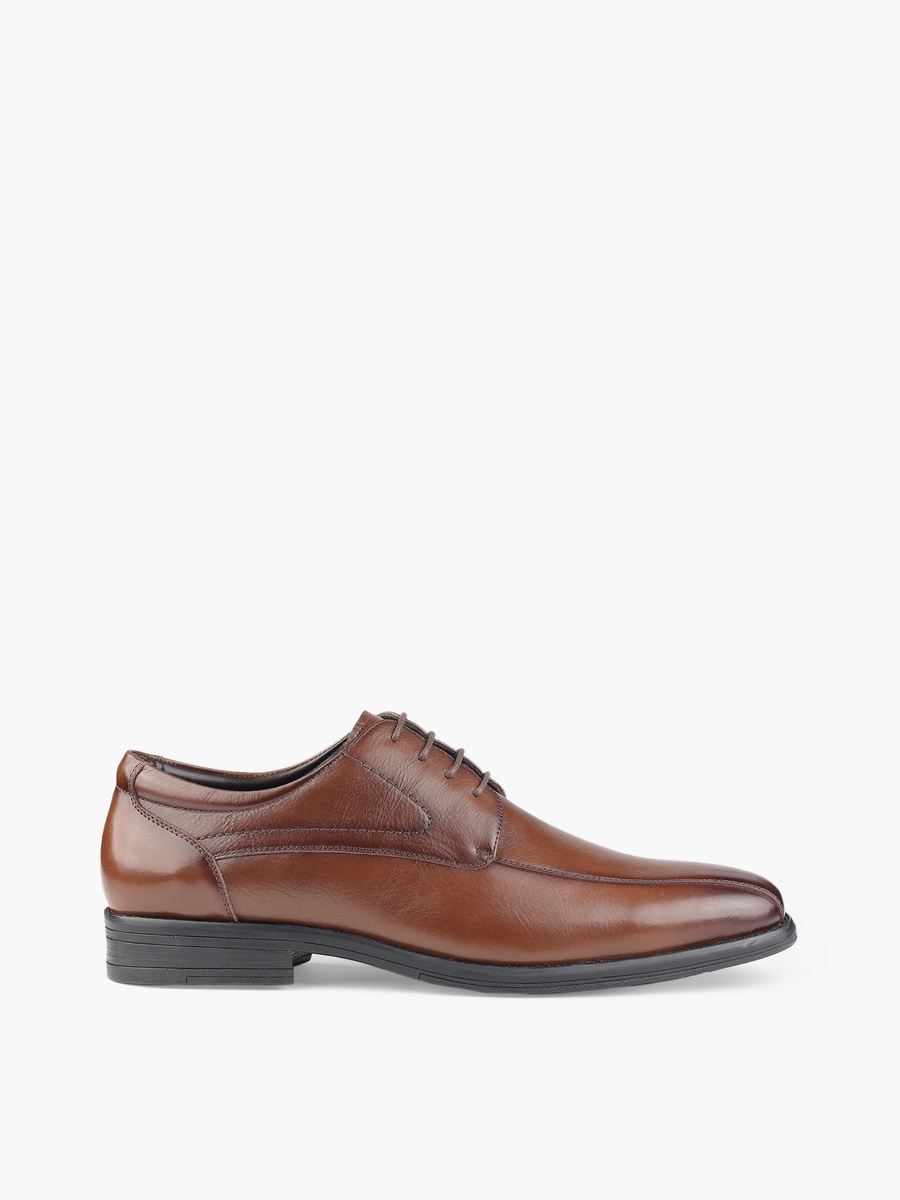 Men Lace-Up Leather Derby Shoes
