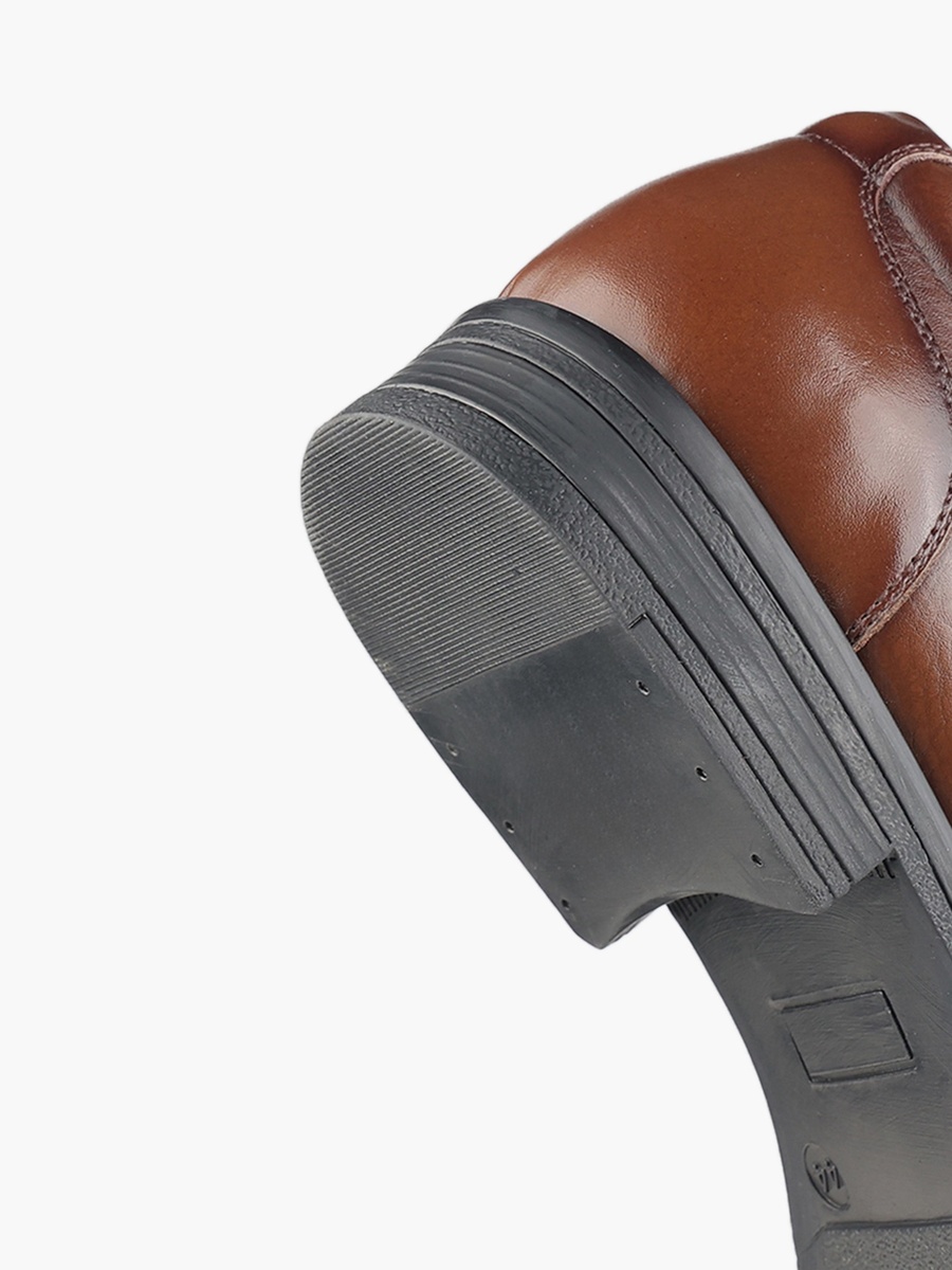 Men Lace-Up Leather Derby Shoes