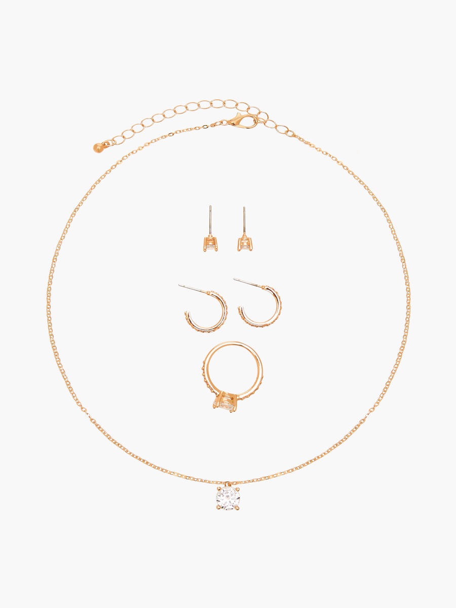 Metallic 4-Piece Jewellery Set