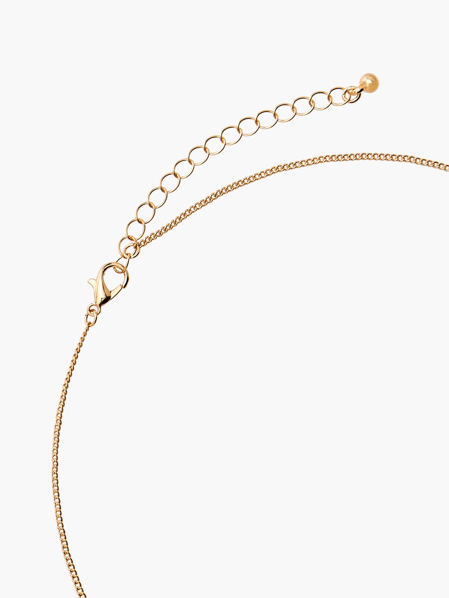 Set of 2 Embellished Metal Necklace and Earrings