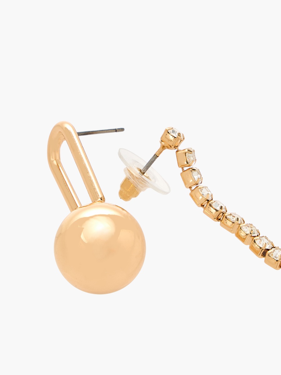Pack of 2 Gold Tone Assorted Earrings with Pushback Closure