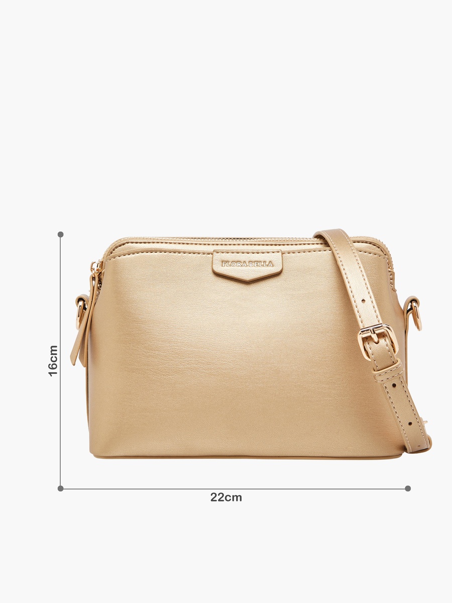 Solid Crossbody Bag with Detachable Strap