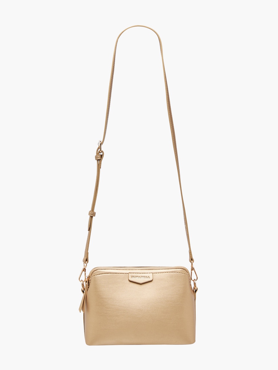 Solid Crossbody Bag with Detachable Strap