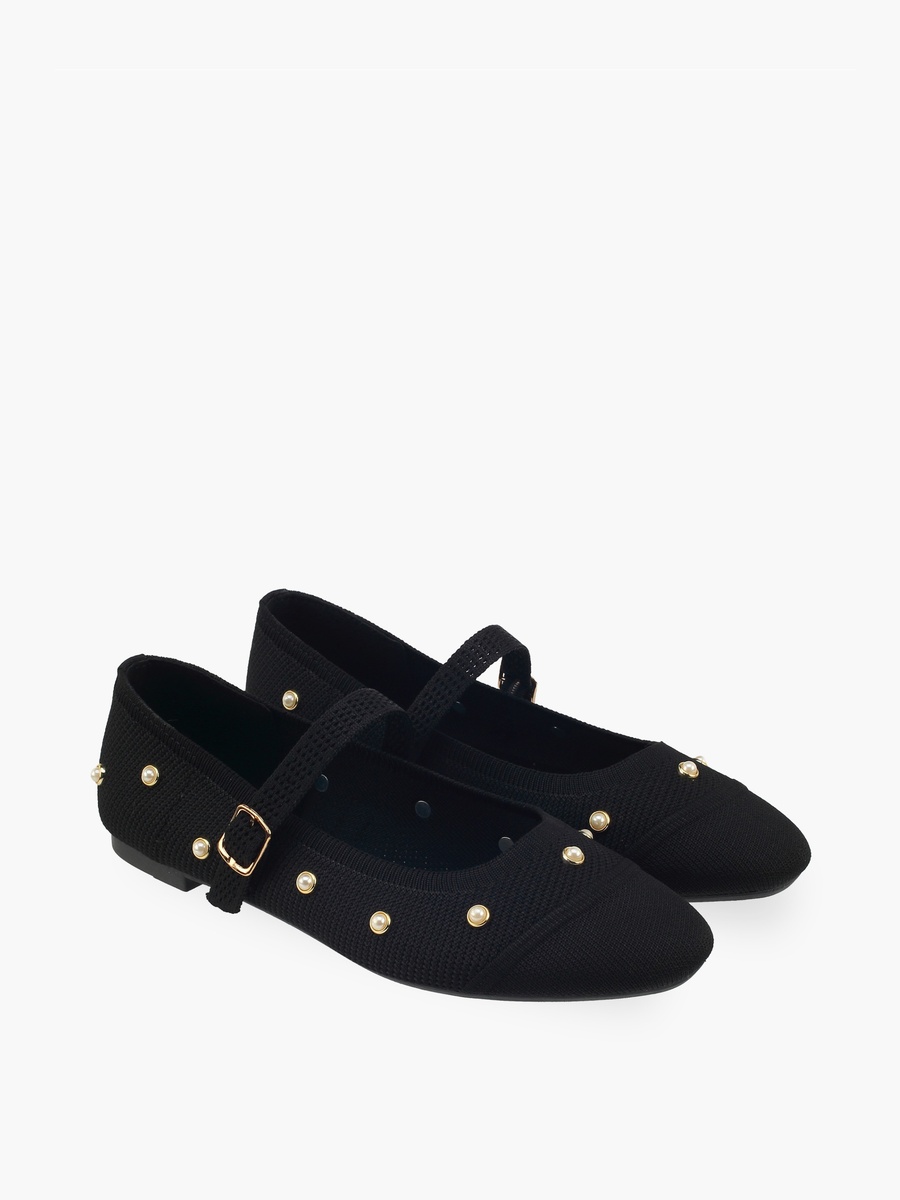 Women Pearl Embellished Ballerina Shoes