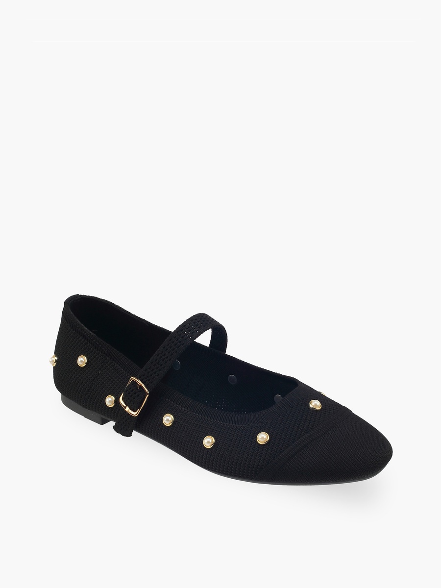 Women Pearl Embellished Ballerina Shoes