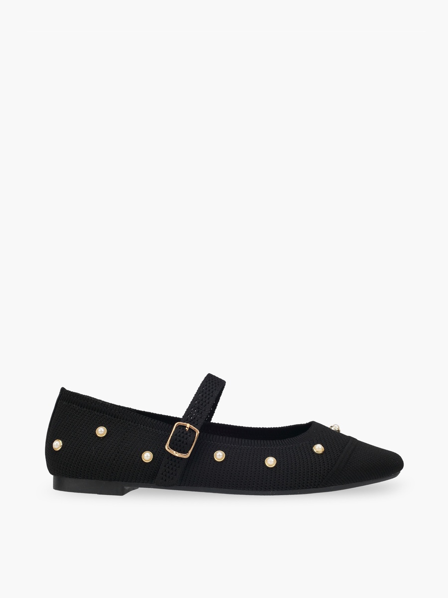 Women Pearl Embellished Ballerina Shoes