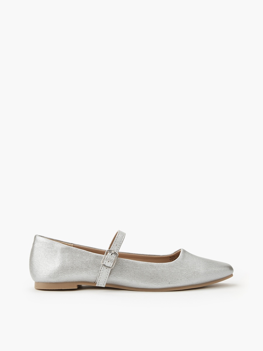 Women Buckle Closure Ballerina Shoes