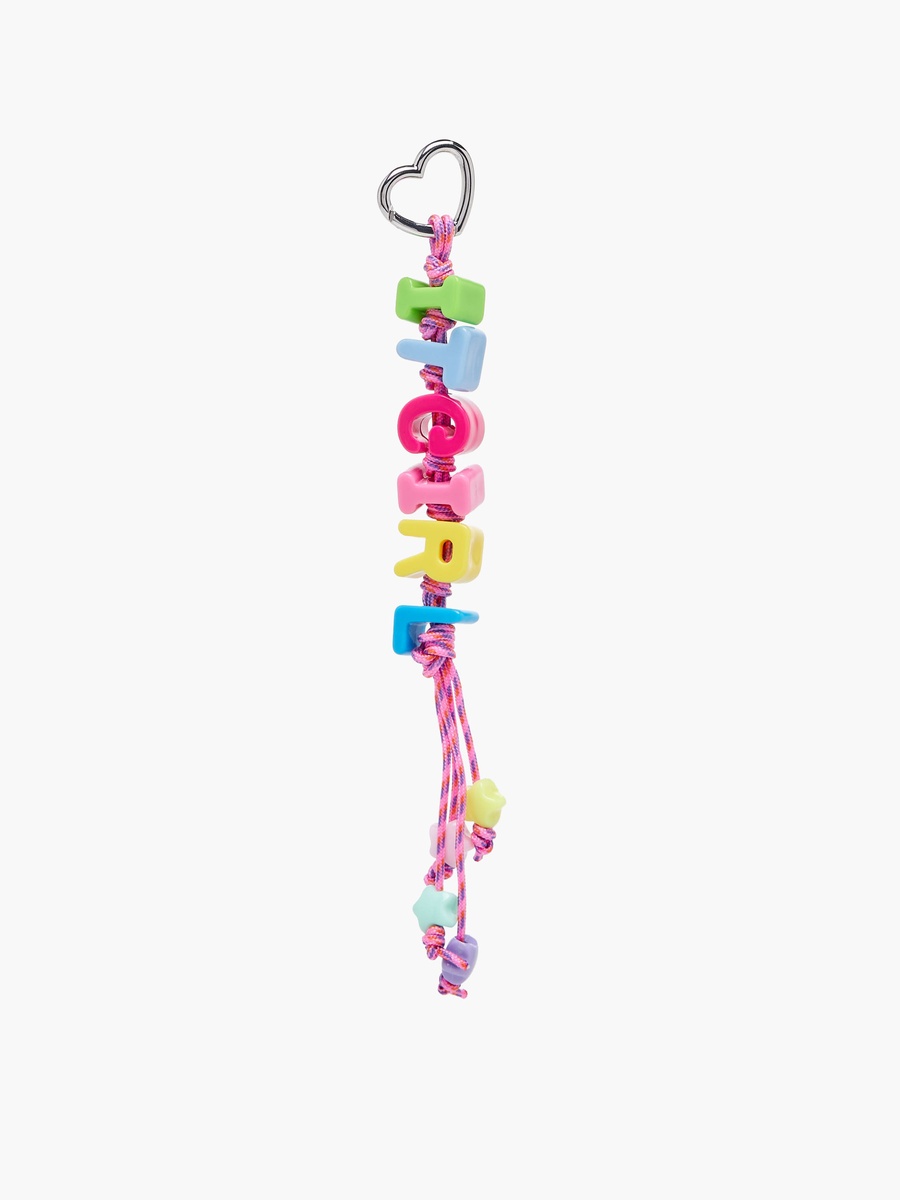 Letter Charm Plastic Keyring