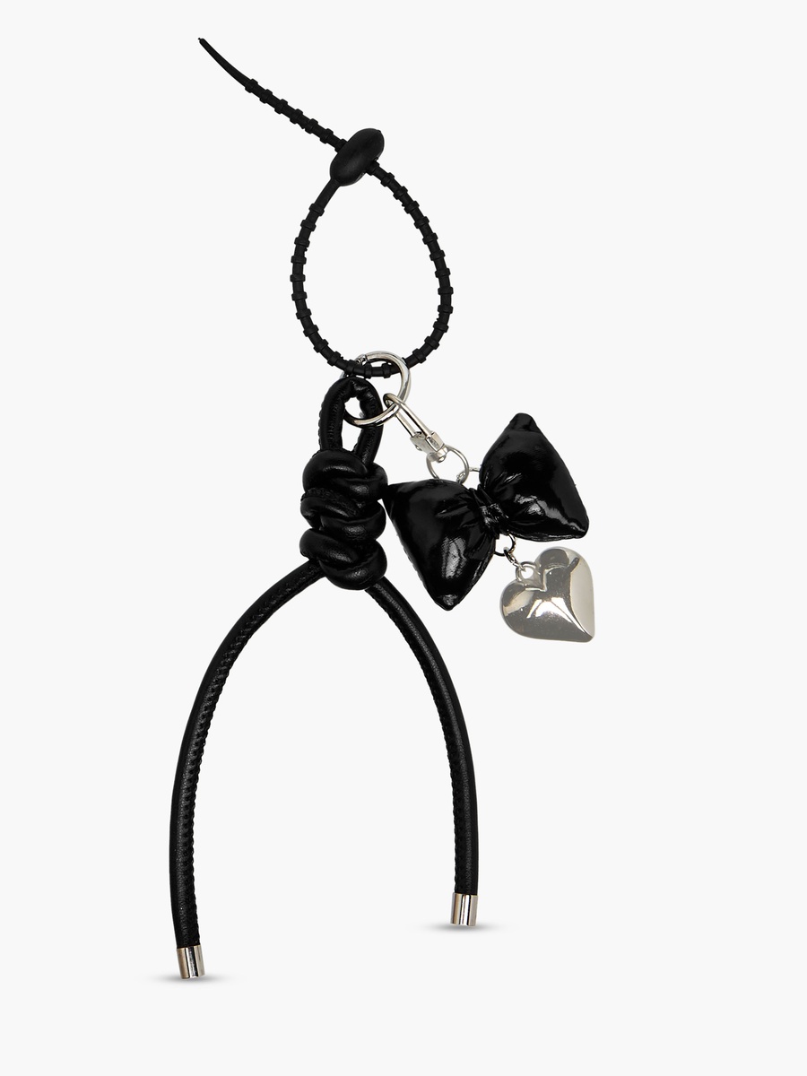 Bow and Heart Bag Charm