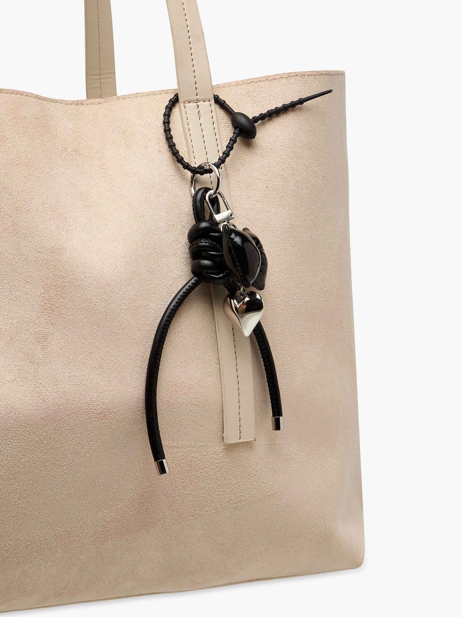 Bow and Heart Bag Charm