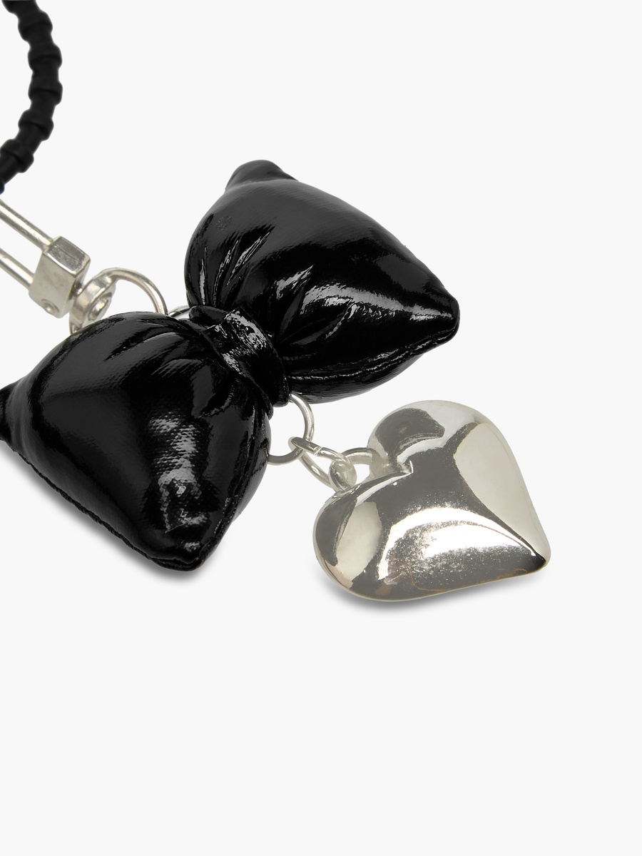 Bow and Heart Bag Charm