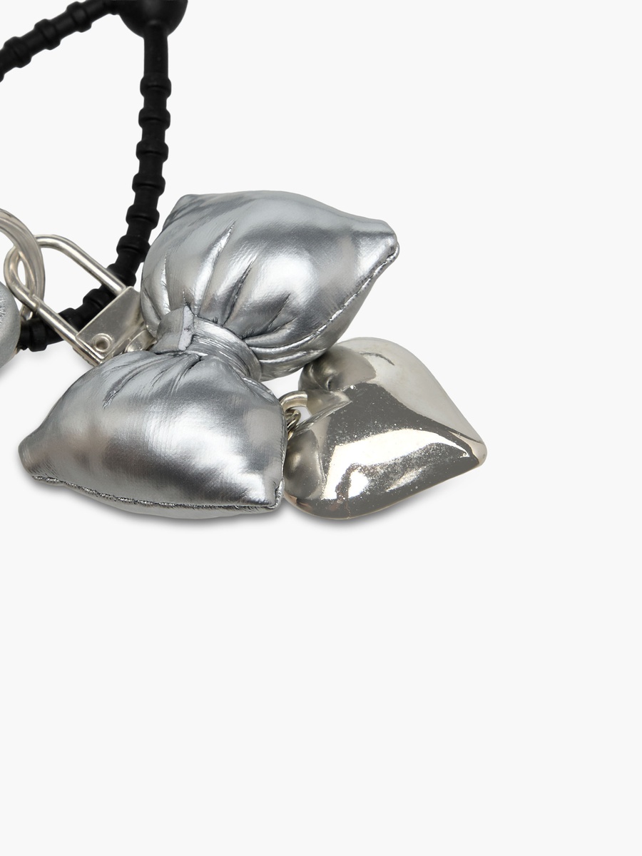 Bow and Heart Bag Charm