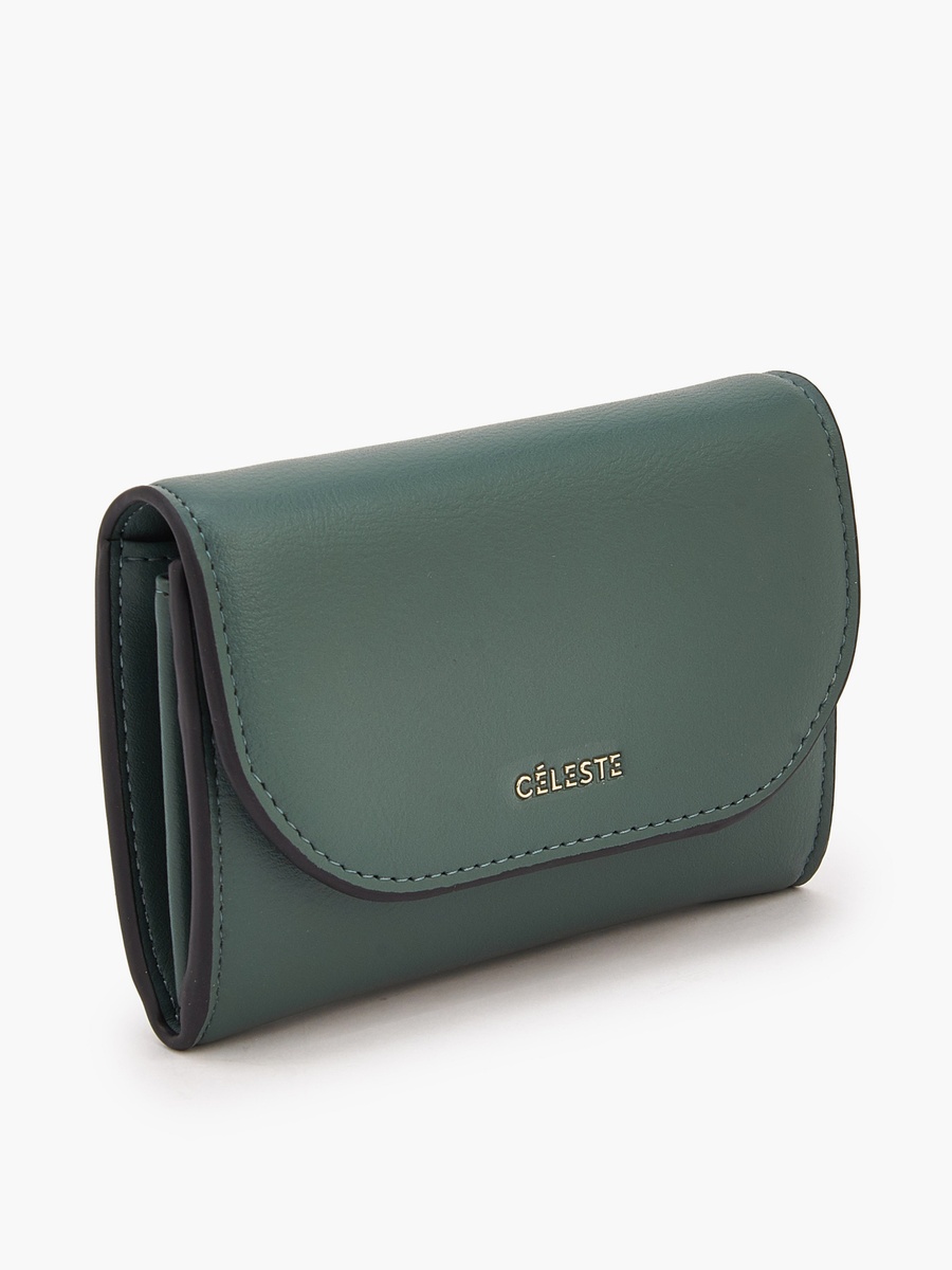 Solid Wallet with Button Closure