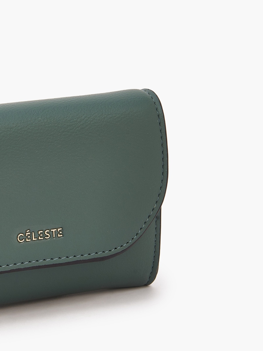 Solid Wallet with Button Closure