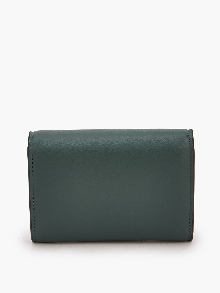 Solid Wallet with Button Closure