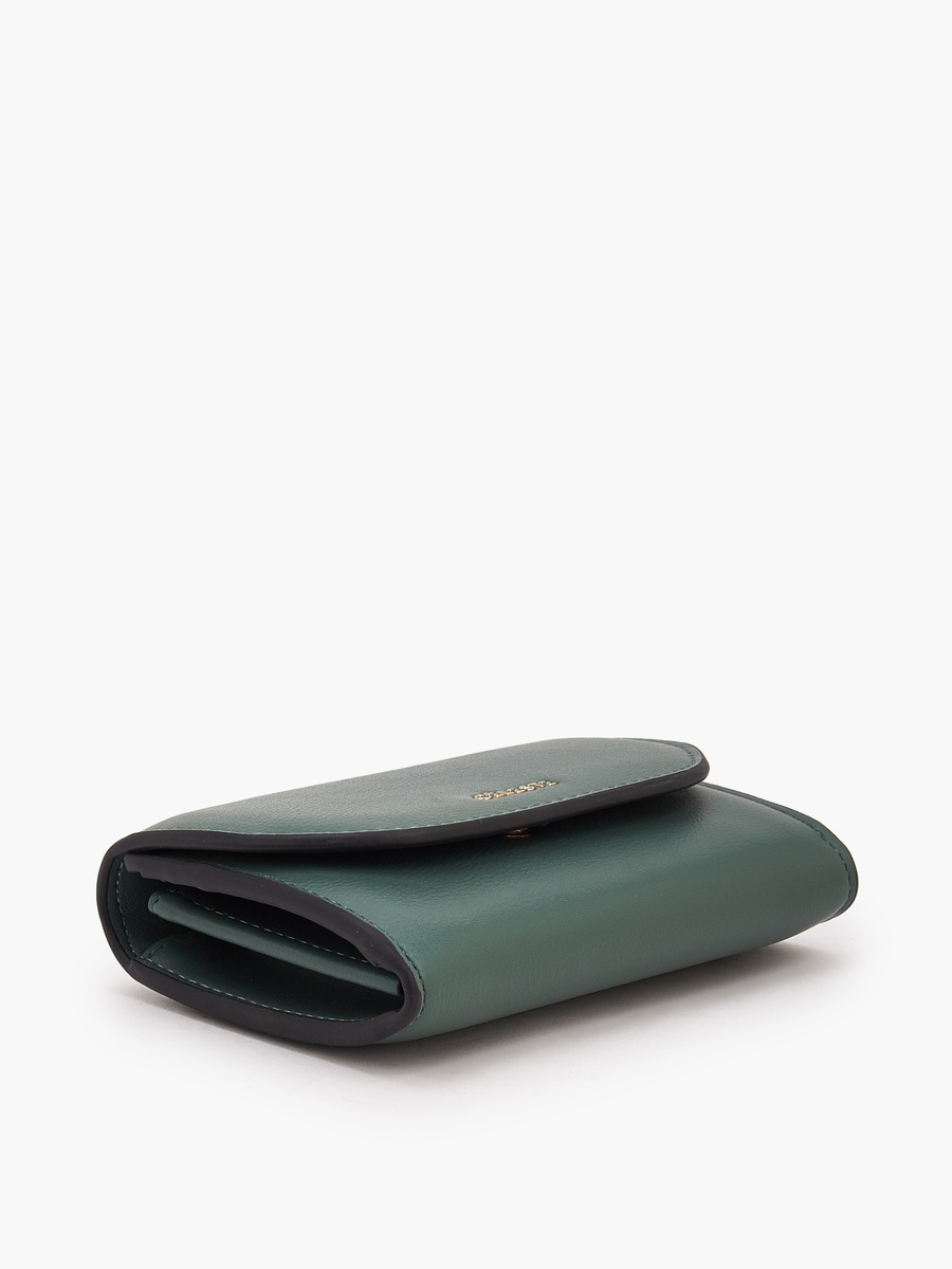 Solid Wallet with Button Closure