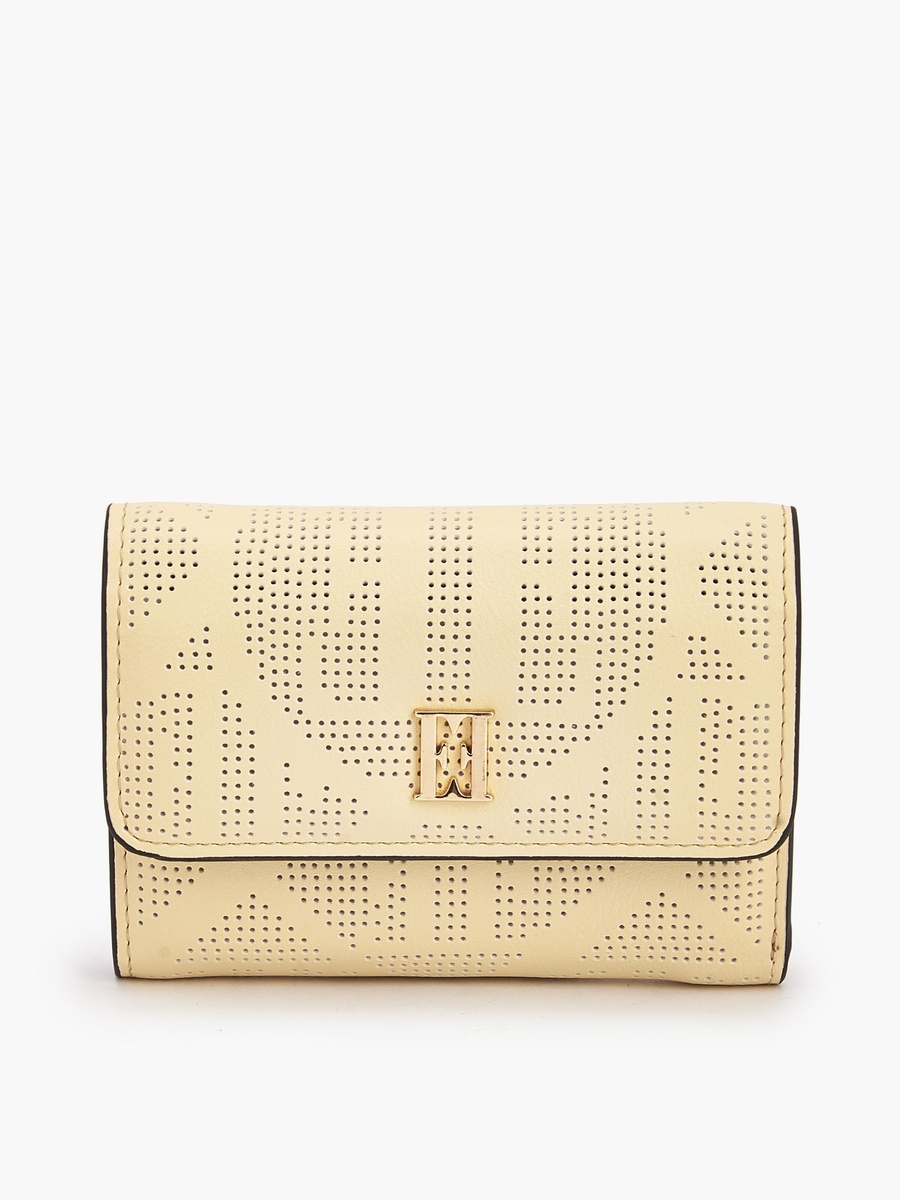 Perforated Wallet with Snap Button Closure
