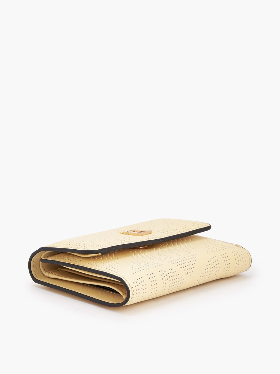 Perforated Wallet with Snap Button Closure