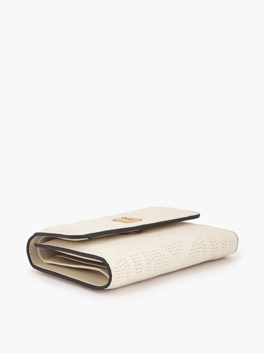 Perforated Wallet with Snap Button Closure