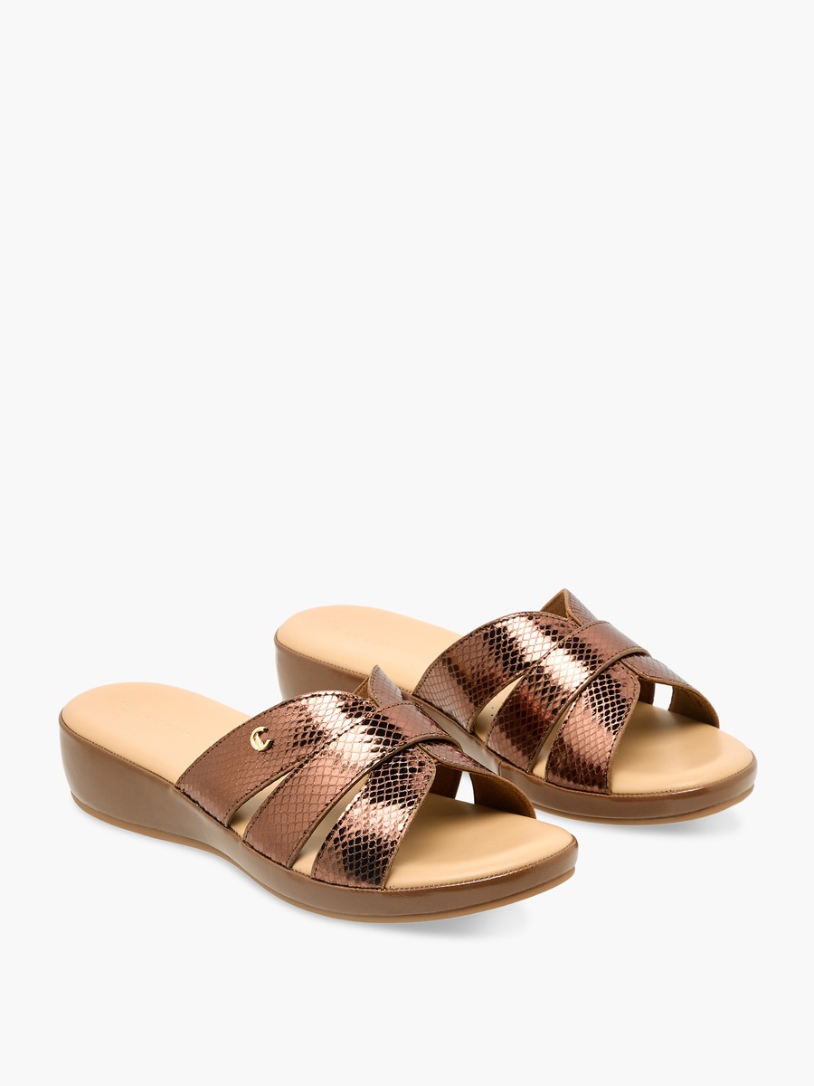 Women Textured Cross Strap Sandals