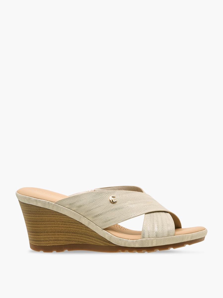 Women Cross Strap Wedge Heel Sandals