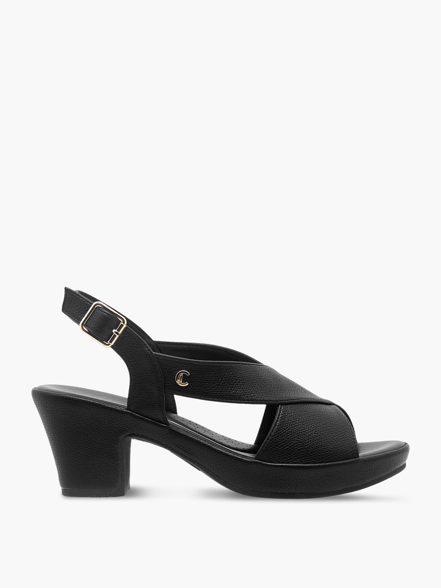 Women Cross Strap Block Heel Sandals