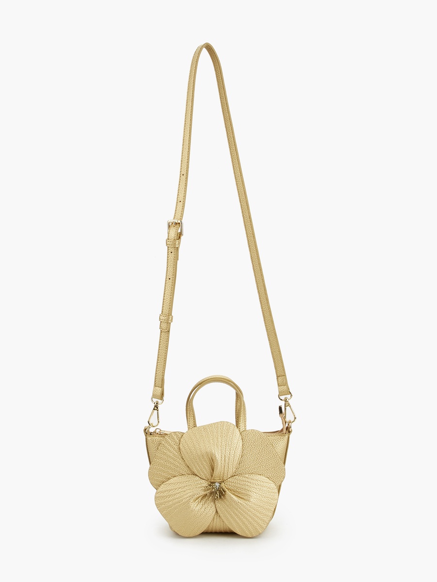 Floral Applique Tote Bag with Pouch