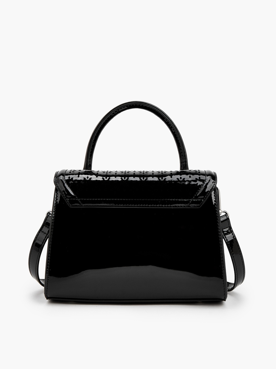 Textured Satchel Bag with Detachable Strap
