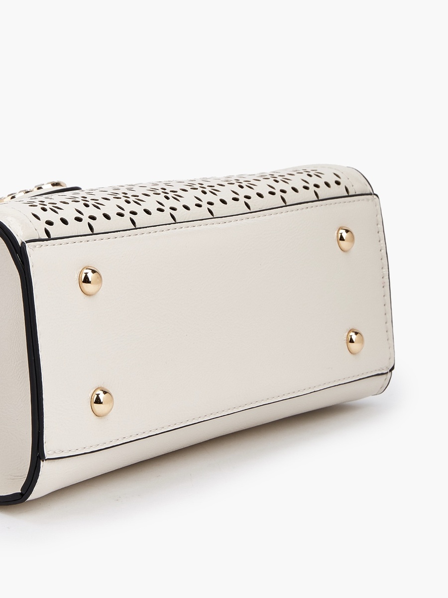 Textured Satchel Bag with Detachable Strap