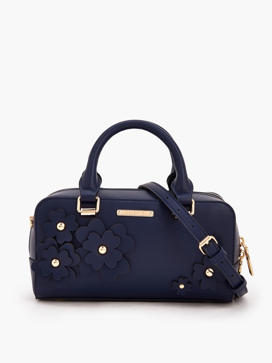 Floral Accent Tote Bag with Double Handle