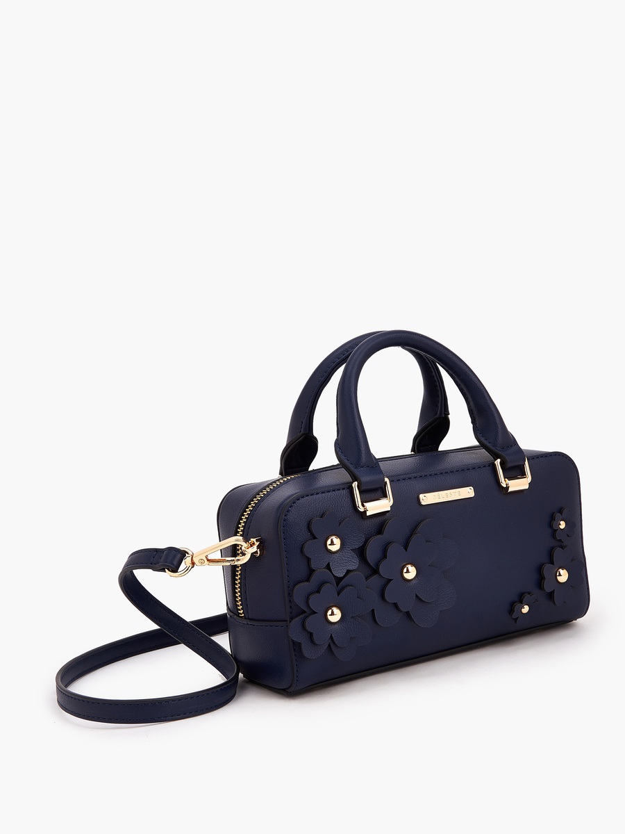 Floral Accent Tote Bag with Double Handle
