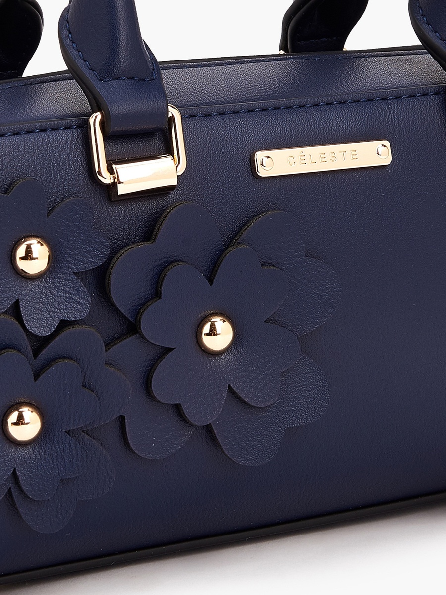 Floral Accent Tote Bag with Double Handle