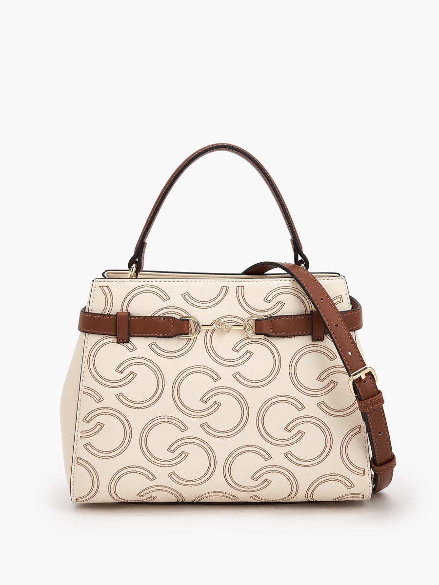 Monogram Embroidered Tote Bag with Adjustable Strap