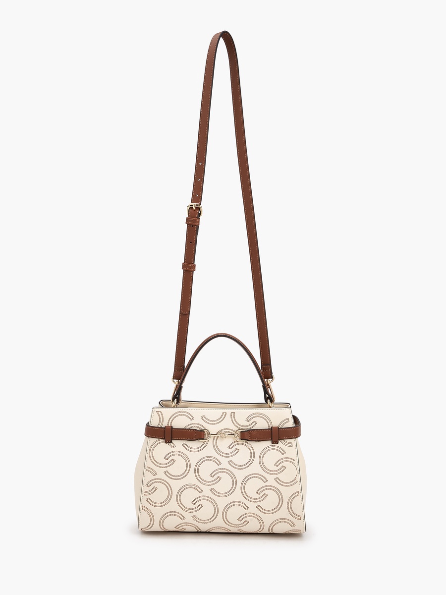 Monogram Embroidered Tote Bag with Adjustable Strap