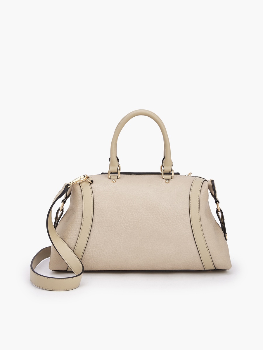 Monogram Embossed Tote Bag with Detachable Strap