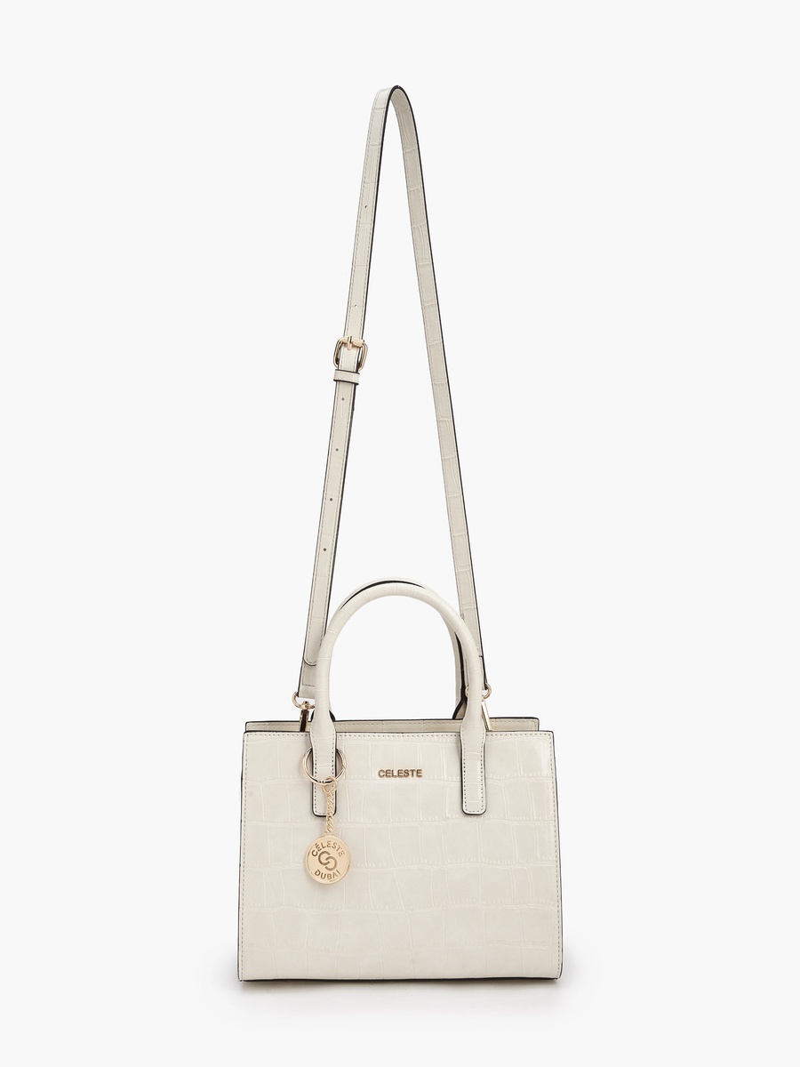 Textured Tote Bag with Double Handle