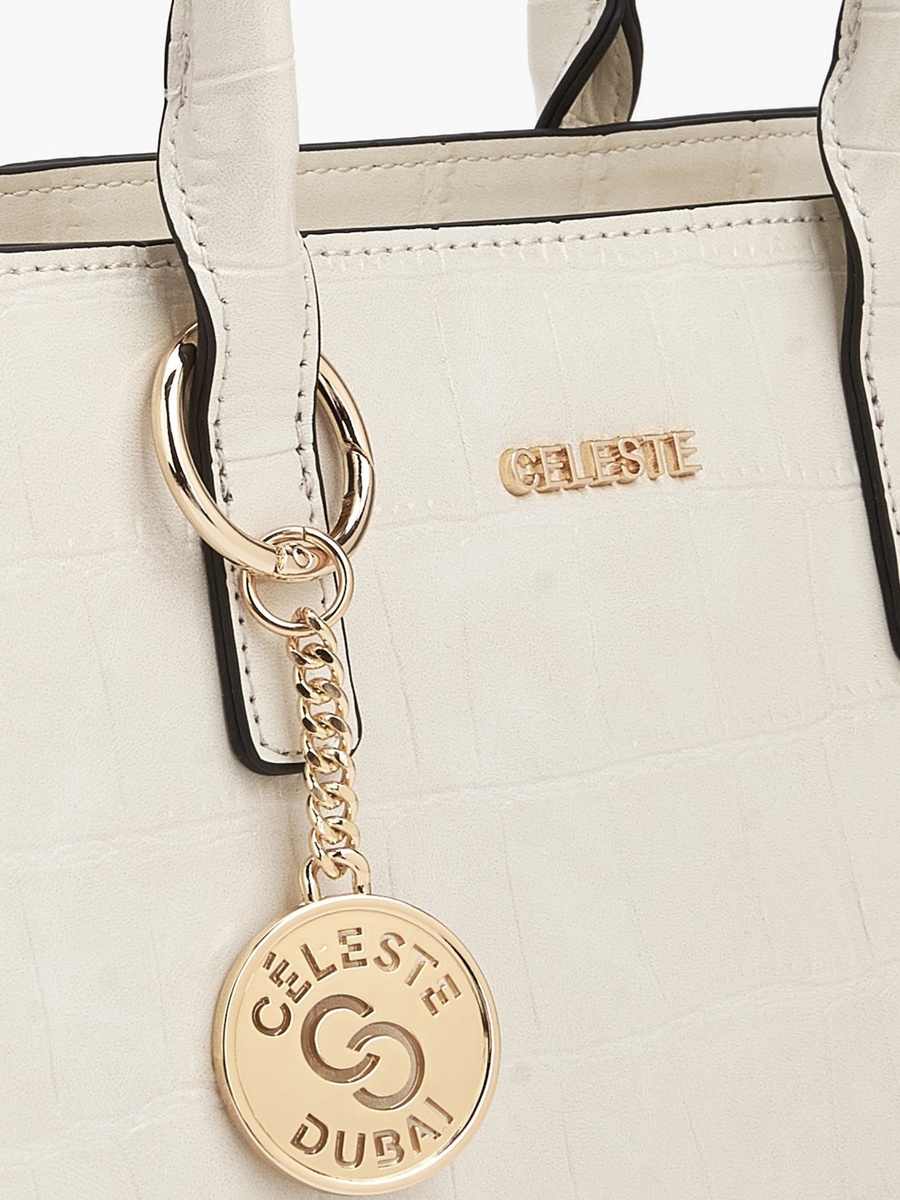 Textured Tote Bag with Double Handle