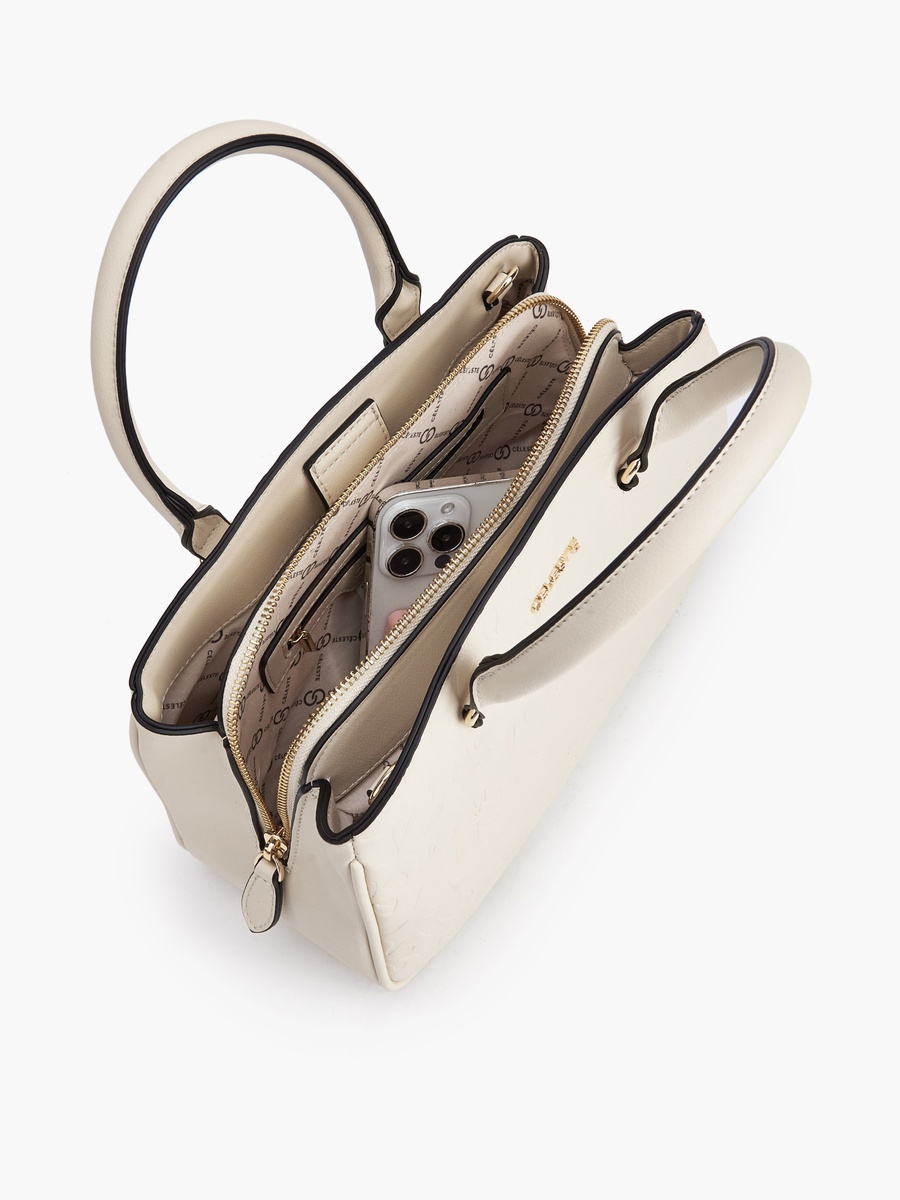 Embossed Tote Bag with Detachable Strap