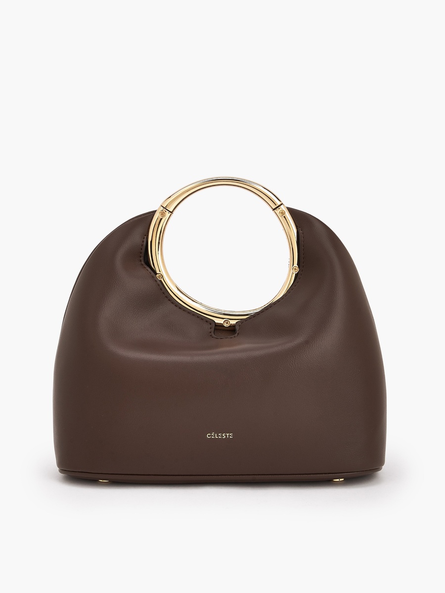 Solid Shoulder Bag with Chain Handle
