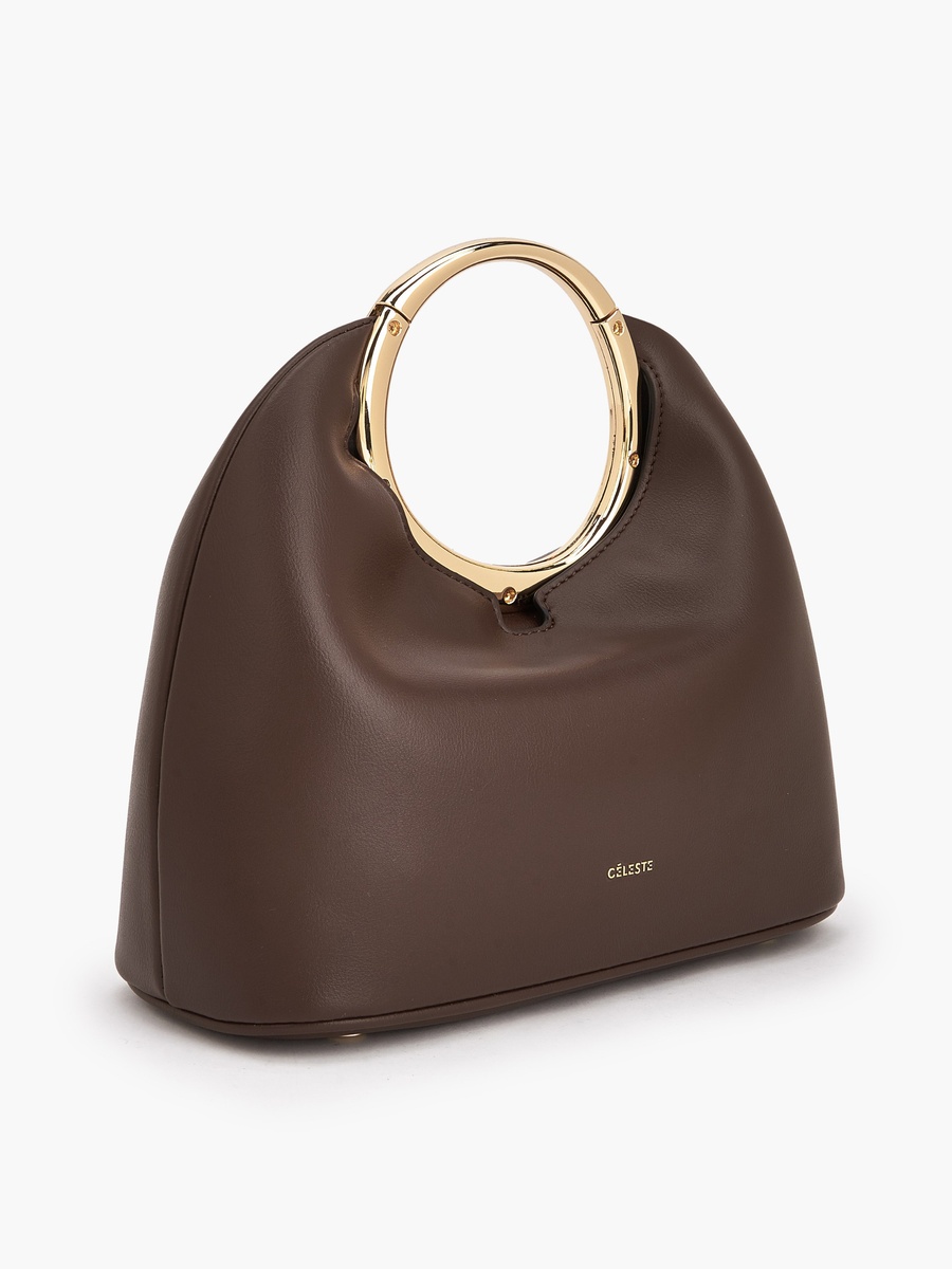Solid Shoulder Bag with Chain Handle