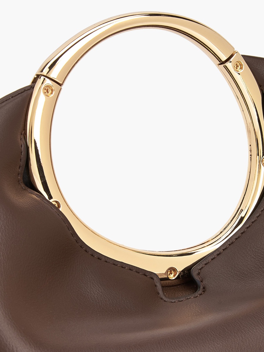 Solid Shoulder Bag with Chain Handle