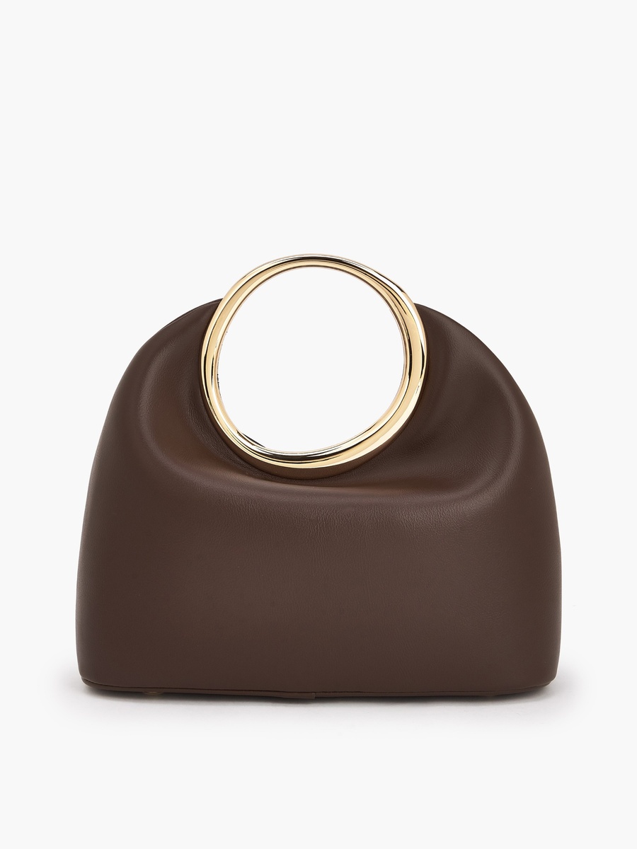 Solid Shoulder Bag with Chain Handle