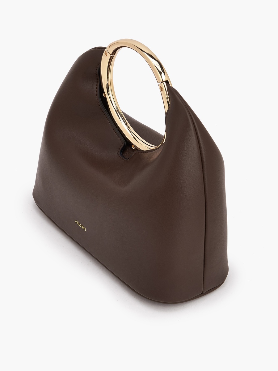 Solid Shoulder Bag with Chain Handle