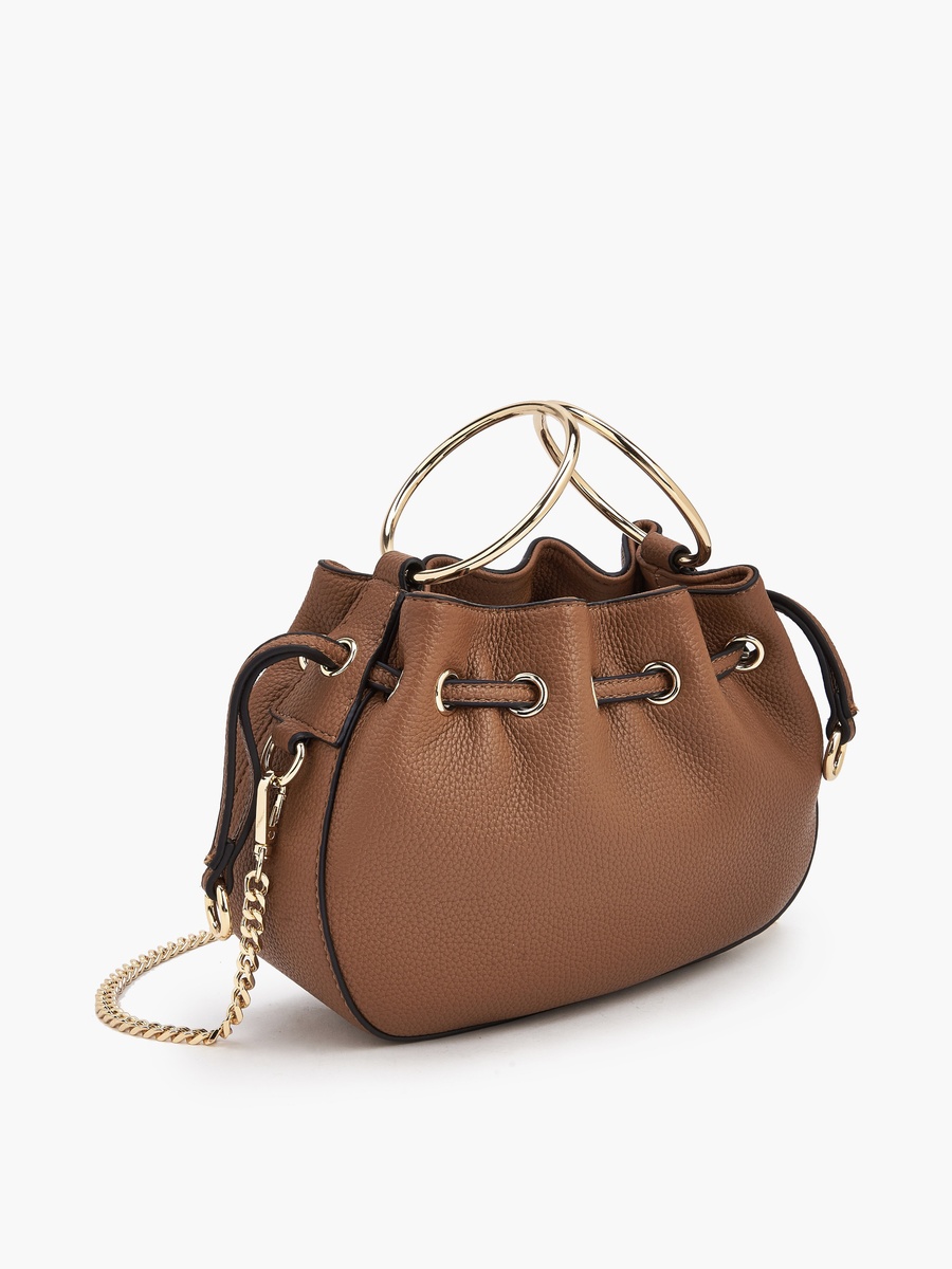 Textured Crossbody Bag with Detachable Chain Strap