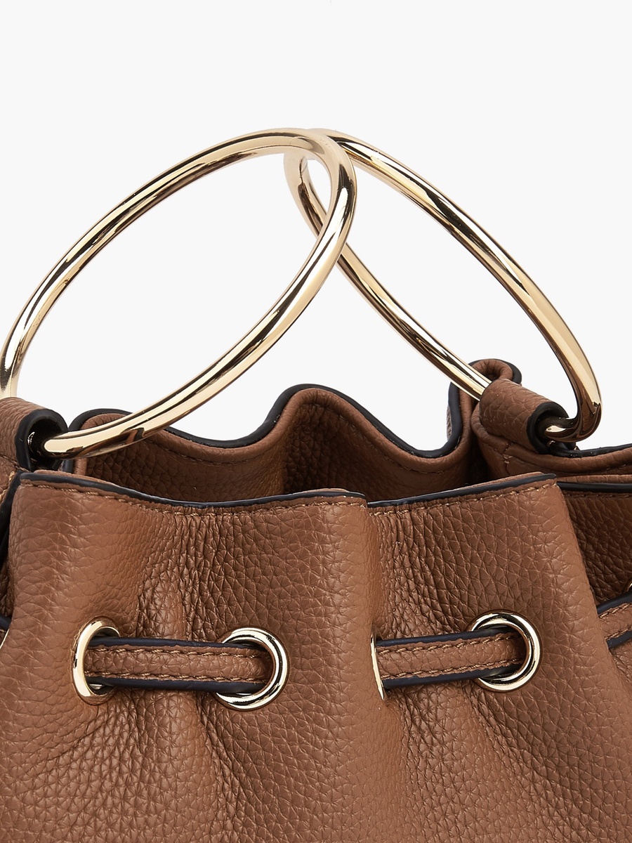 Textured Crossbody Bag with Detachable Chain Strap