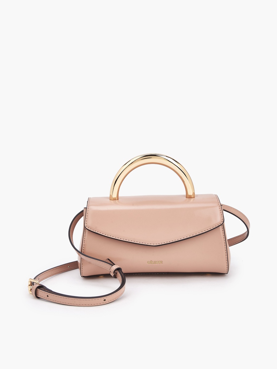 Solid Satchel Bag with Grab Handle