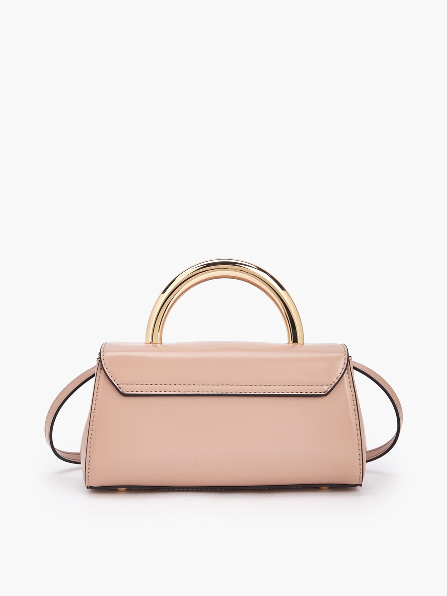 Solid Satchel Bag with Grab Handle